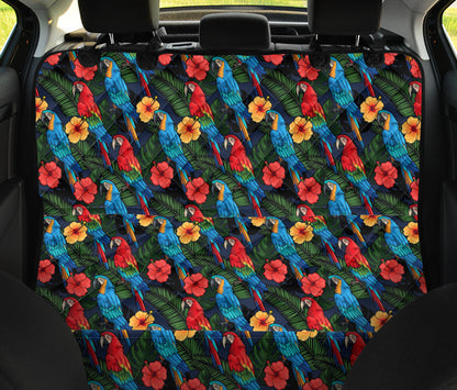 Parrot Pattern Print Design A01 Rear Dog Car Seat Cover Hammock