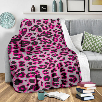 Leopard Pattern Print Design 02 Premium Blanket