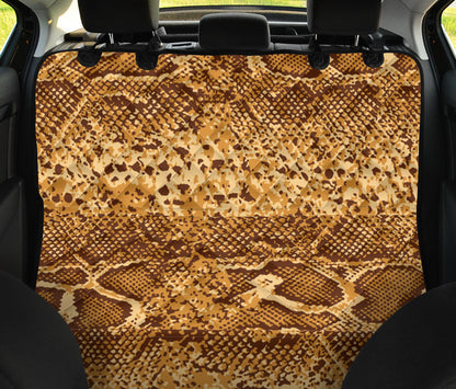 Python Brown Pattern Print Design A03 Rear Dog Car Seat Cover Hammock