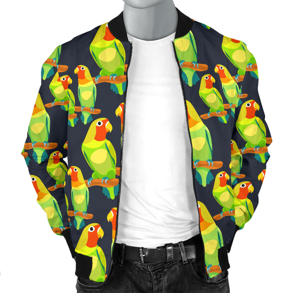 Lovebird Pattern Print Design 01 Men Bomber Jacket