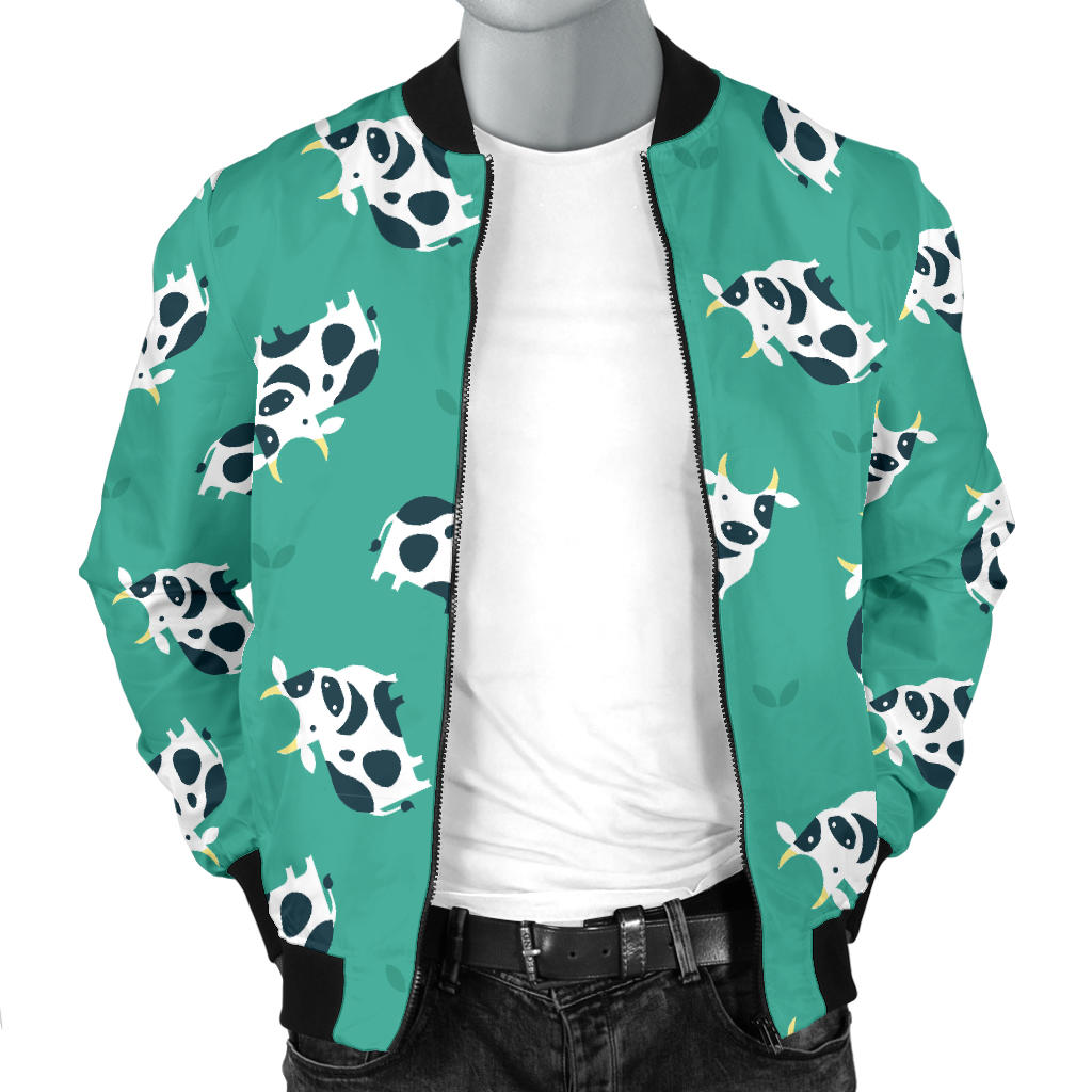 Cow Pattern Print Design 03 Men Bomber Jacket