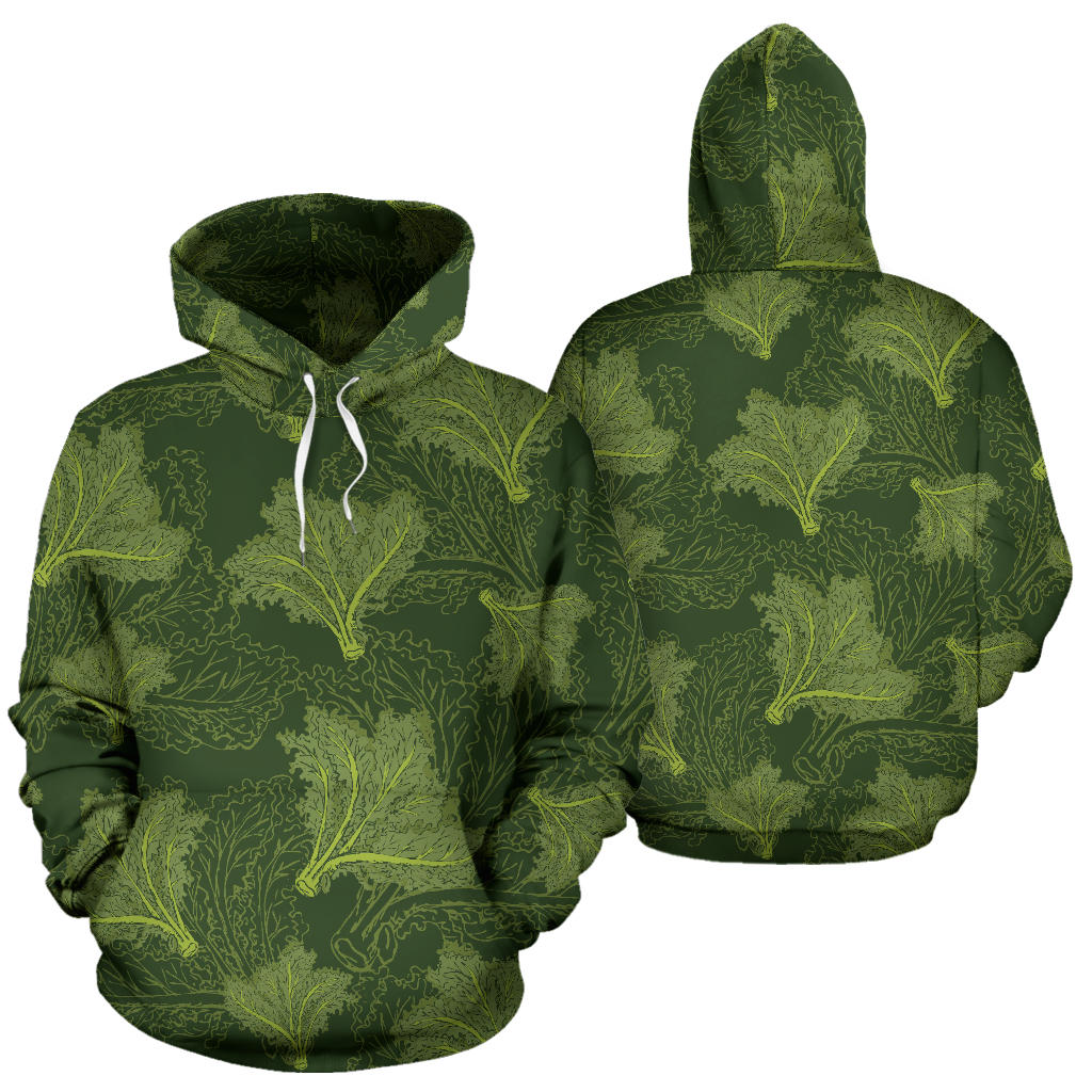 Kale Pattern Print Design 01 Pullover Hoodie
