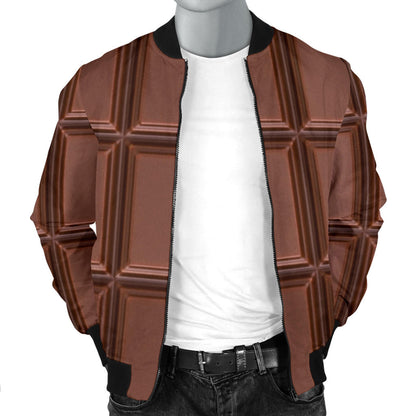 Chocolate Pattern Print Design 03 Men Bomber Jacket