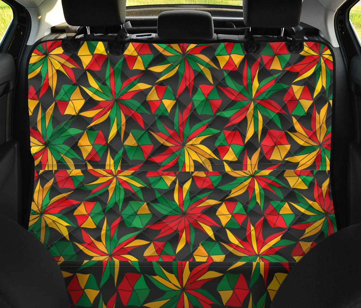 Rastafarian Pattern Print Design A03 Rear Dog Car Seat Cover Hammock