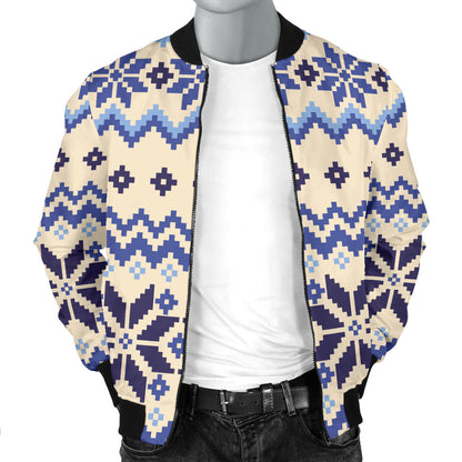Nordic Pattern Print Design A03 Men Bomber Jacket