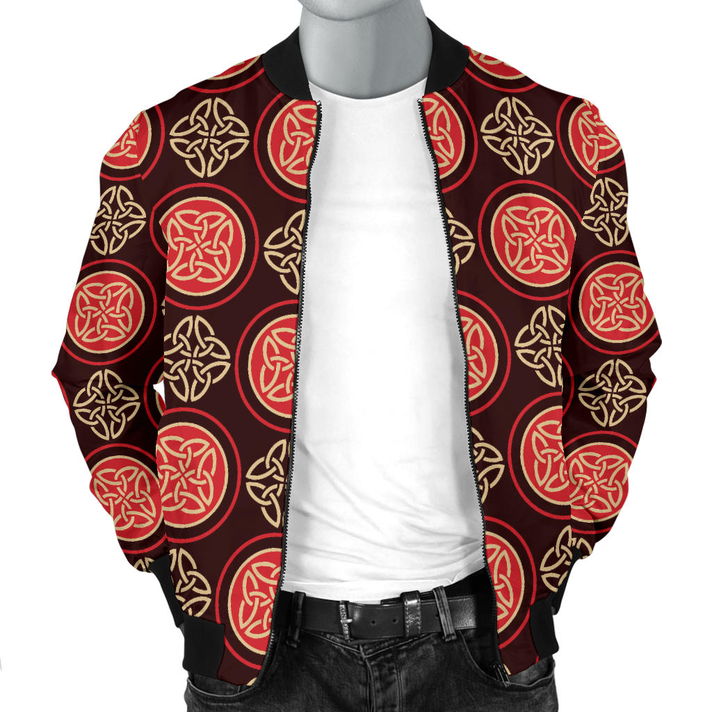 Celtic Pattern Print Design 02 Men Bomber Jacket