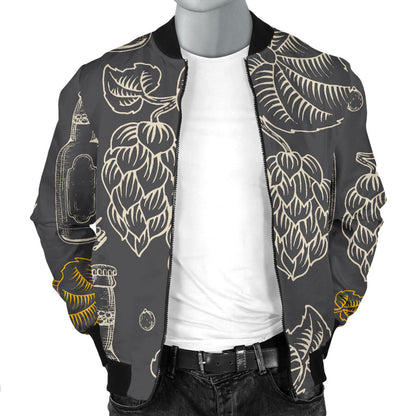 Hope Pattern Print Design 01 Men Bomber Jacket