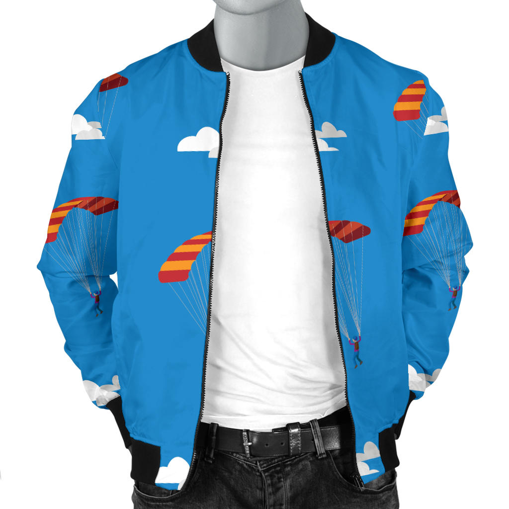 Skydiving Pattern Print Design 02 Men Bomber Jacket
