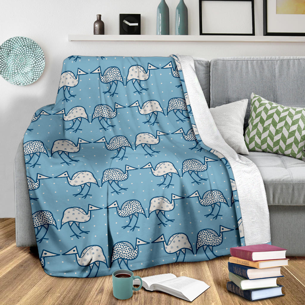 Emu Pattern Print Design 01 Premium Blanket