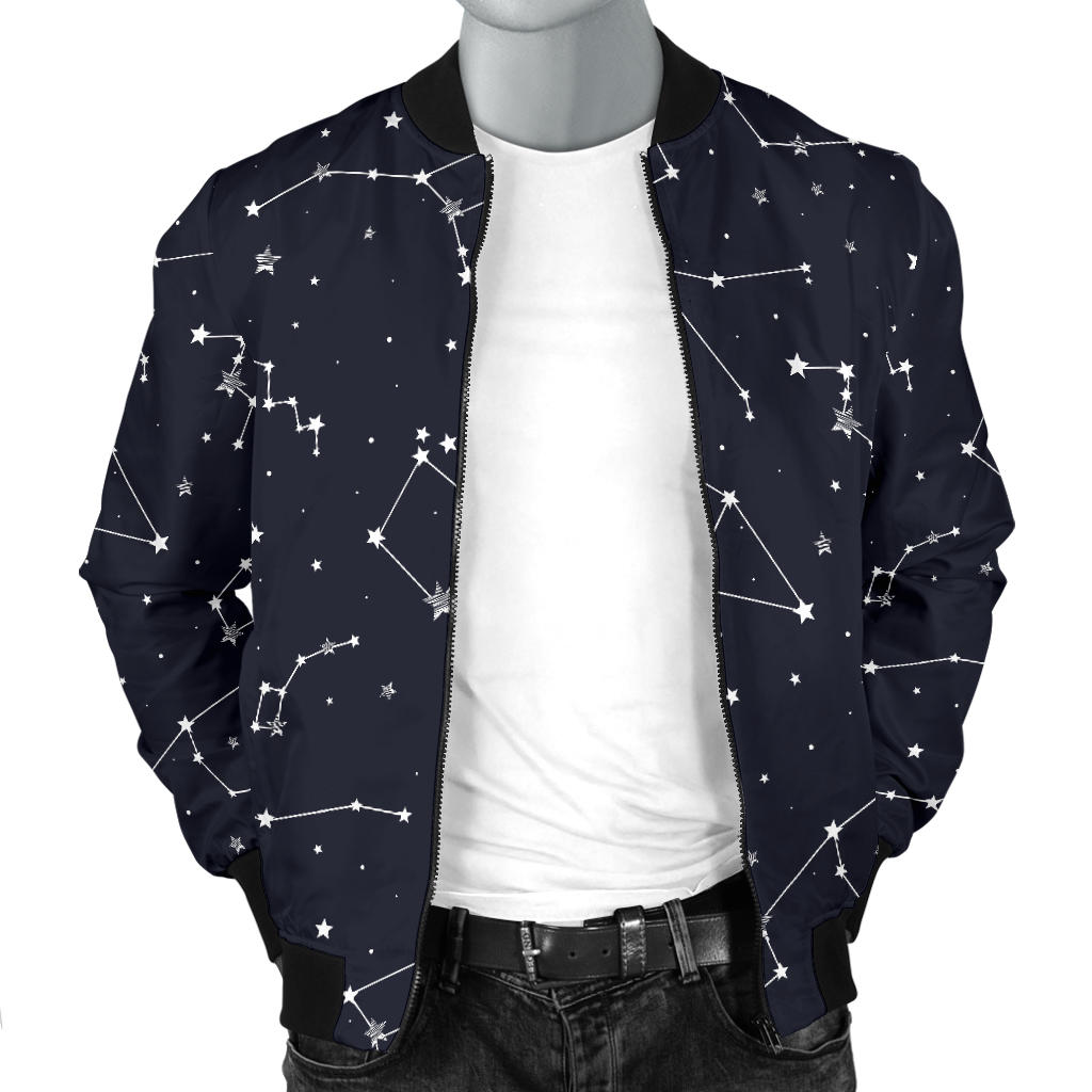 Constellation Pattern Print Design 03 Men Bomber Jacket