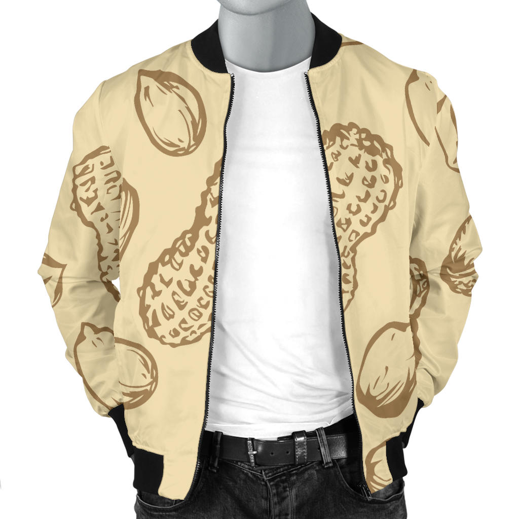 Peanut Pattern Print Design A02 Men Bomber Jacket
