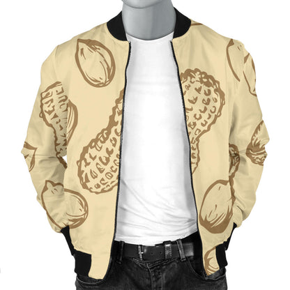 Peanut Pattern Print Design A02 Men Bomber Jacket