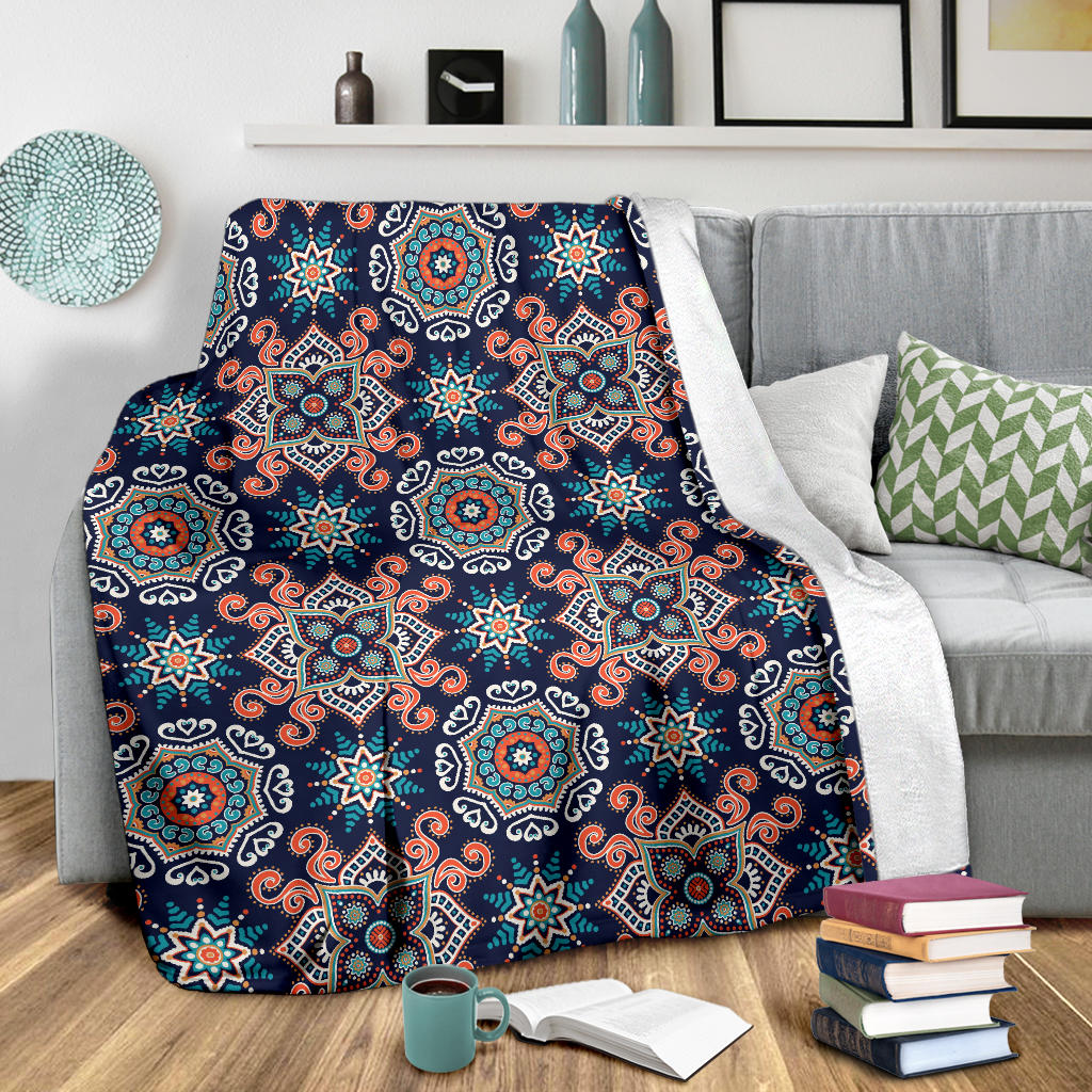 Bohemian Pattern Print Design 02 Premium Blanket