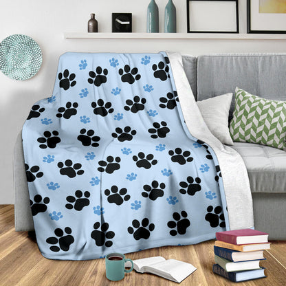 Paw Pattern Print Design A04 Premium Blanket