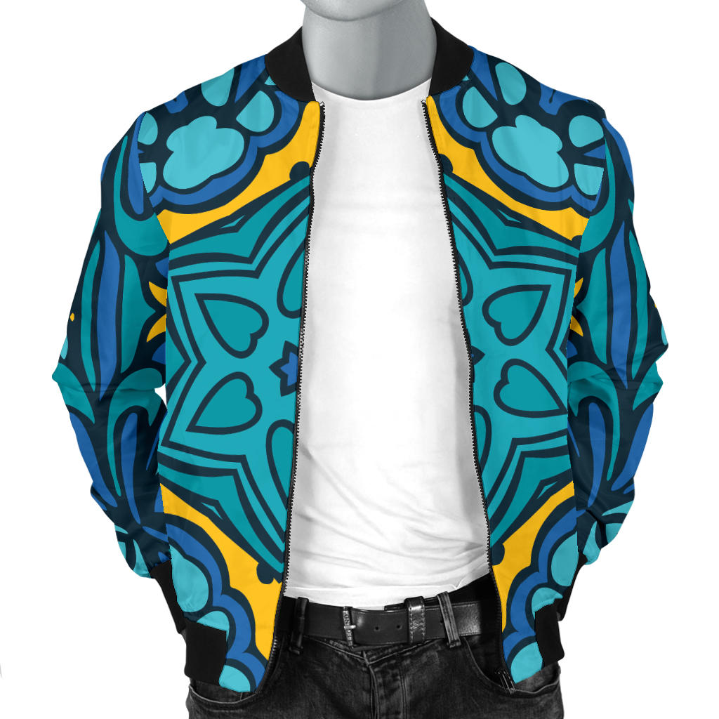 Kaleidoscope Pattern Print Design 04 Men Bomber Jacket