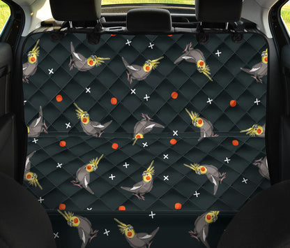 Cockatiel Pattern Print Design 02 Rear Dog Car Seat Cover Hammock