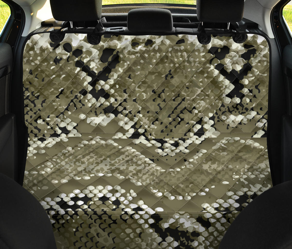 Python Pattern Print Design A04 Rear Dog Car Seat Cover Hammock