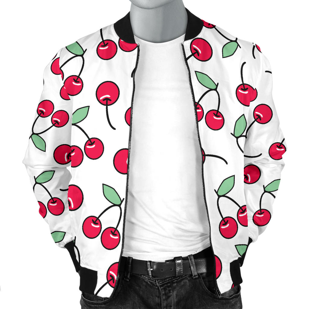 Cherry Pattern Print Design 03 Men Bomber Jacket