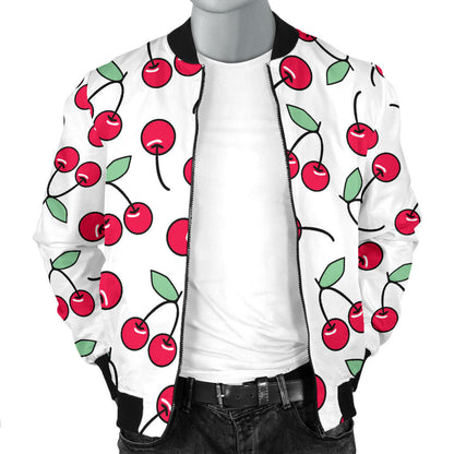 Cherry Pattern Print Design 03 Men Bomber Jacket