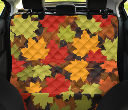 Maple Leaf Pattern Print Design 05 Rear Dog Car Seat Cover Hammock