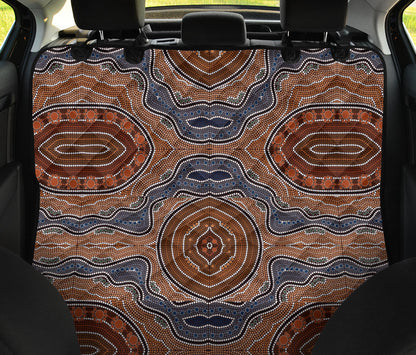 Aboriginal Pattern Print Design 01 Rear Dog Car Seat Cover Hammock