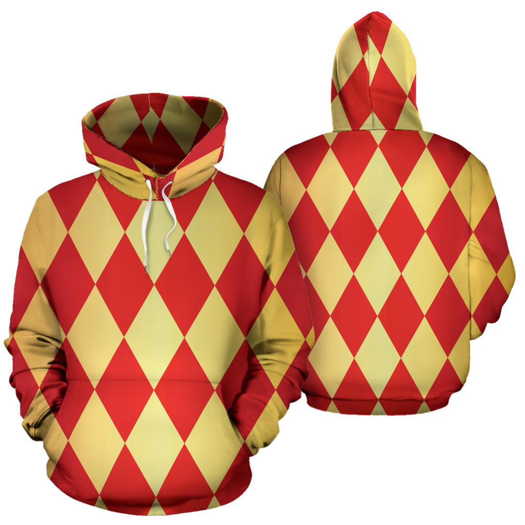 Harlequin Pattern Print Design 03 Pullover Hoodie