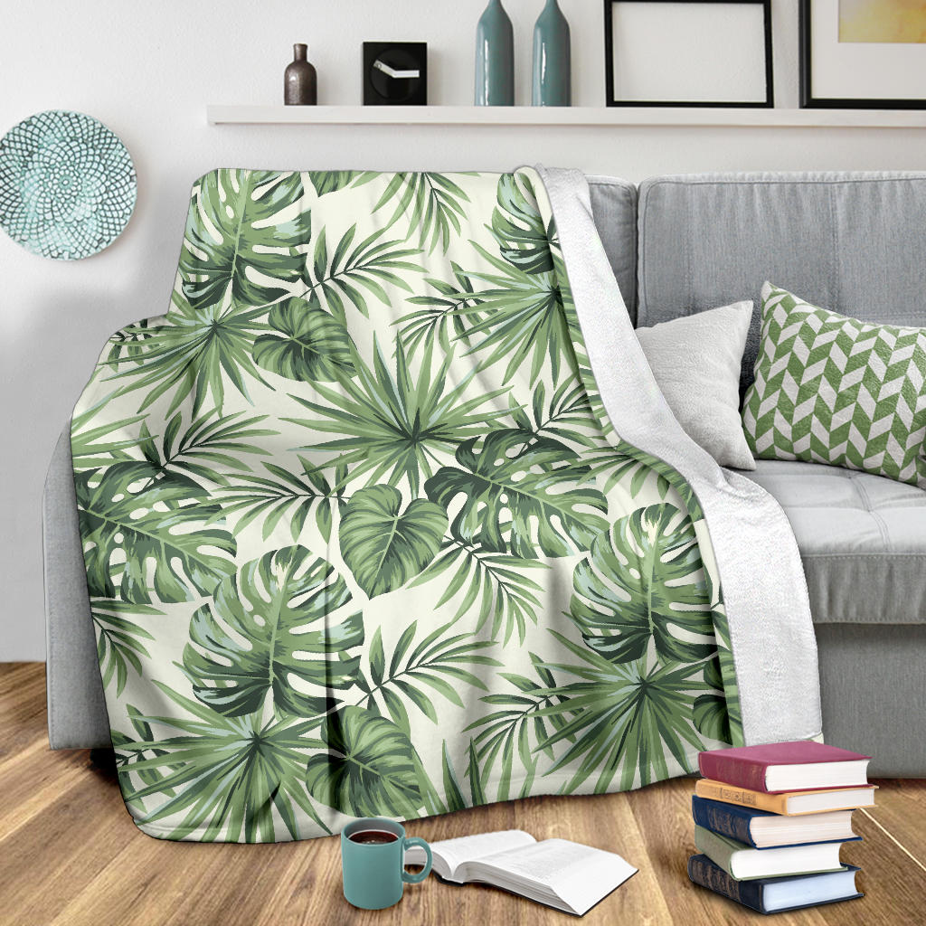 Palm Leaf Pattern Print Design A02 Premium Blanket