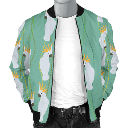 Cockatoo Pattern Print Design 01 Men Bomber Jacket