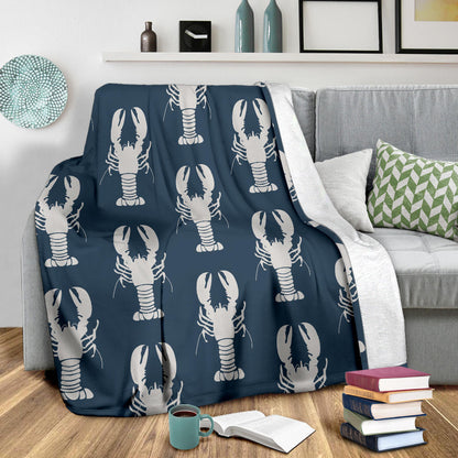 Lobster Pattern Print Design 02 Premium Blanket