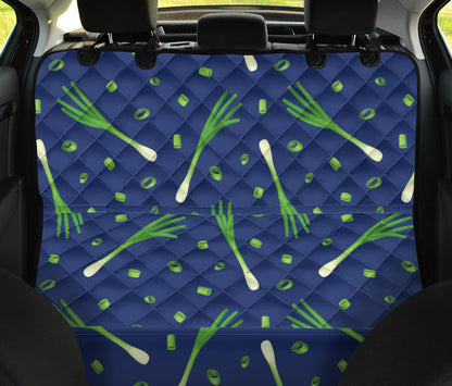 Leek Pattern Print Design 02 Rear Dog Car Seat Cover Hammock