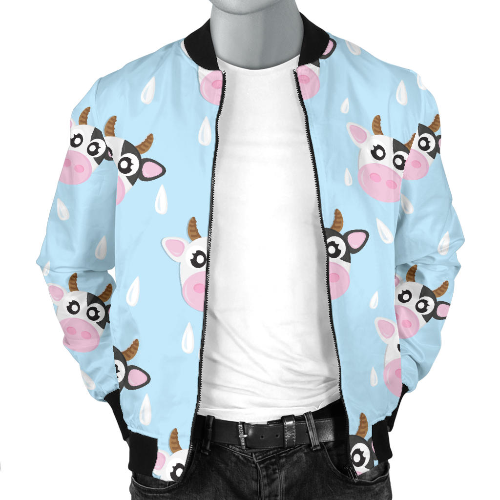 Cow Pattern Print Design 07 Men Bomber Jacket