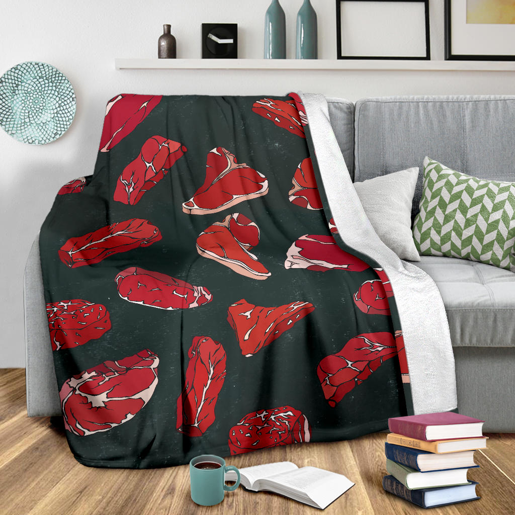 Meat Pattern Print Design 01 Premium Blanket