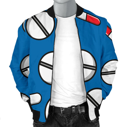 Pill Pattern Print Design A05 Men Bomber Jacket