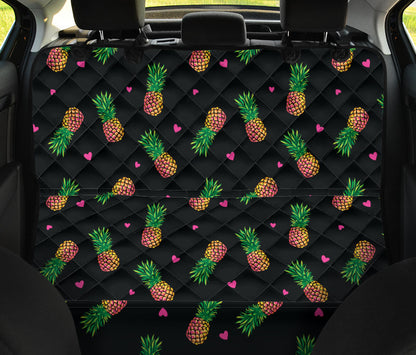 Neon Pineapple Pattern Print Design A04 Rear Dog Car Seat Cover Hammock