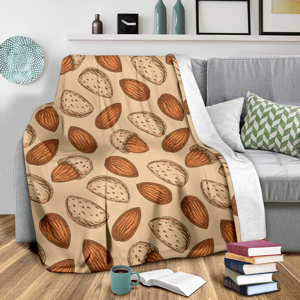 Almond Pattern Print Design 04 Premium Blanket