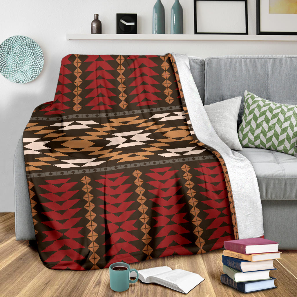 Native Pattern Print Design A02 Premium Blanket
