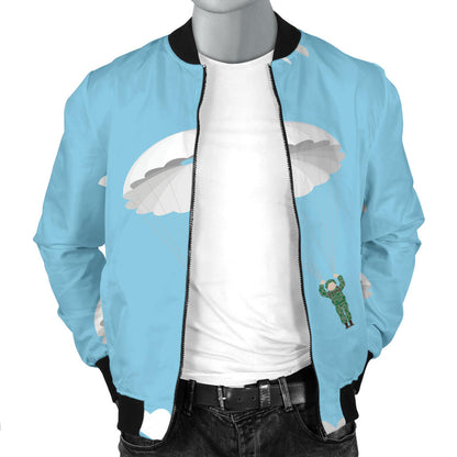 Paratrooper Pattern Print Design A02 Men Bomber Jacket