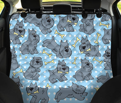Schnauzers Pattern Print Design A02 Rear Dog Car Seat Cover Hammock