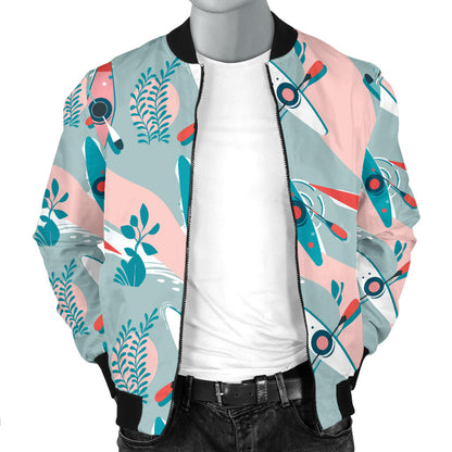 Kayak Pattern Print Design 05 Men Bomber Jacket