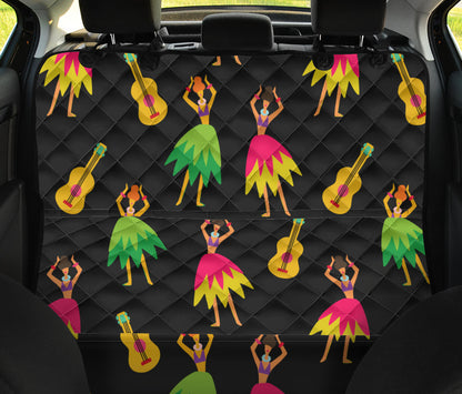 Hula Dancers Hawaiian Girl Pattern Print Design 03 Rear Dog Car Seat Cover Hammock
