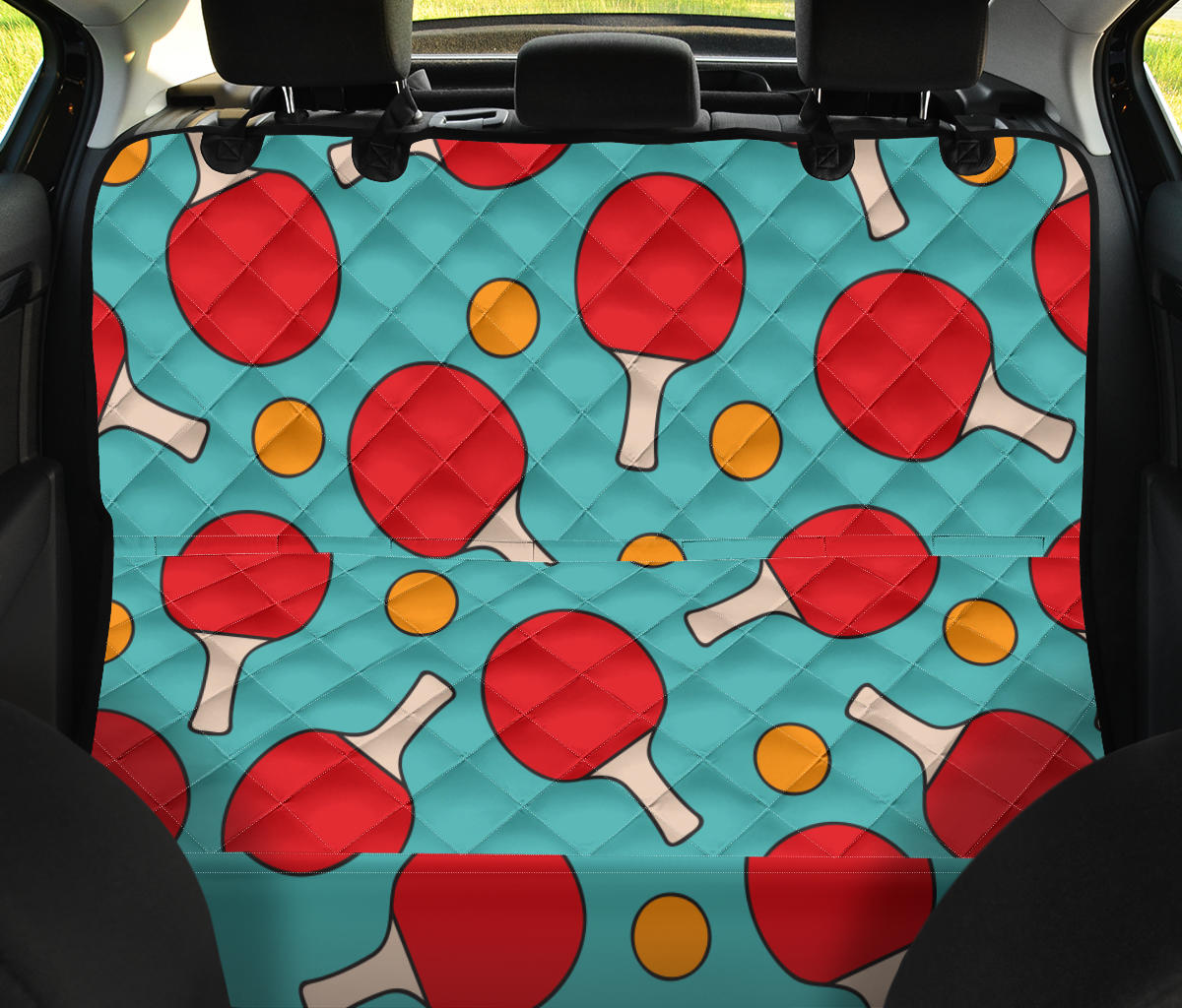 Ping Pong Pattern Print Design A01 Rear Dog Car Seat Cover Hammock