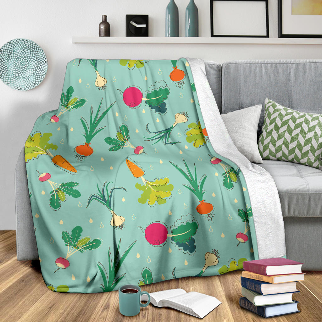 Radish Pattern Print Design A01 Premium Blanket