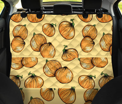 Onion Pattern Print Design A04 Rear Dog Car Seat Cover Hammock