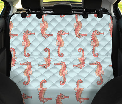 SeaHorse Pattern Print Design 01 Rear Dog Car Seat Cover Hammock