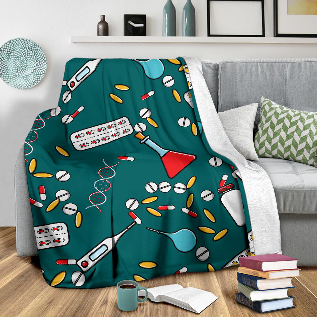 Nurse Pattern Print Design A05 Premium Blanket
