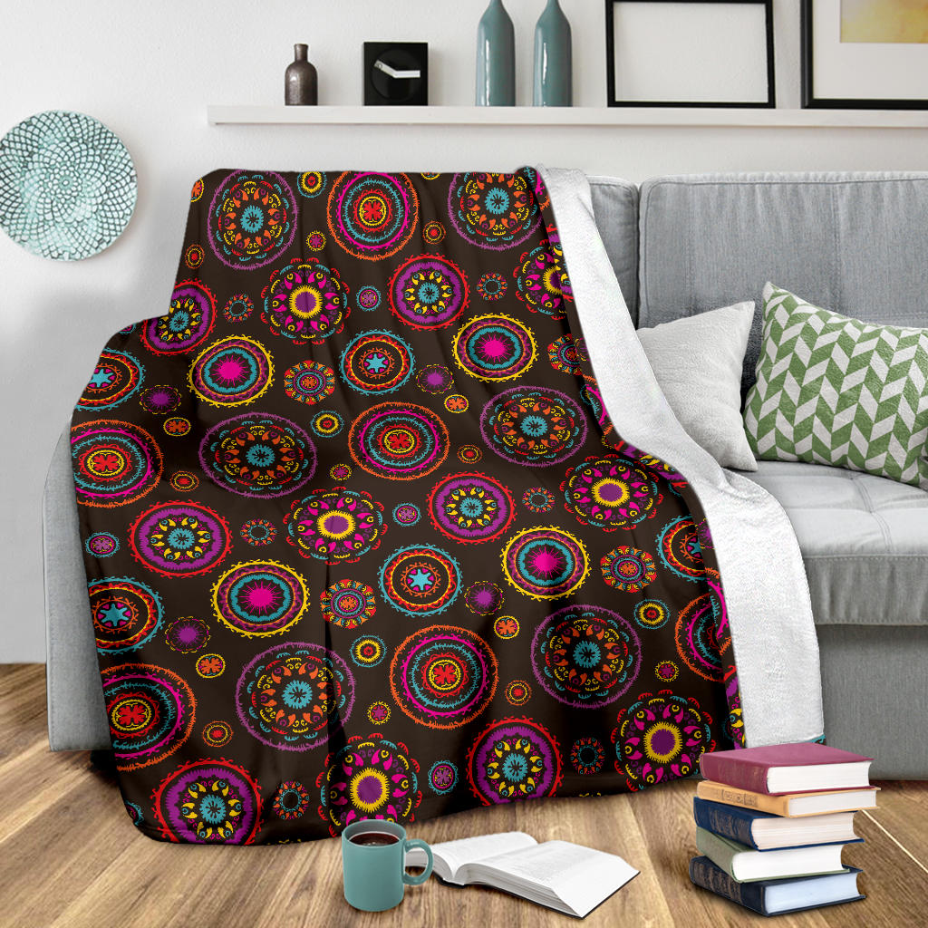 Bohemian Pattern Print Design 01 Premium Blanket