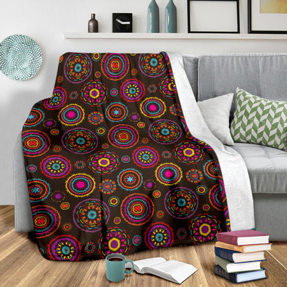 Bohemian Pattern Print Design 01 Premium Blanket