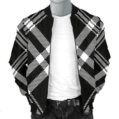 Madras Pattern Print Design 03 Men Bomber Jacket