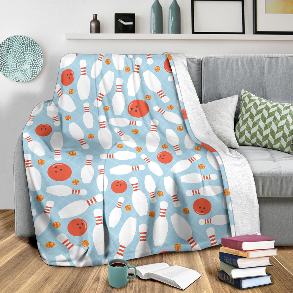 Bowling Pattern Print Design 09 Premium Blanket