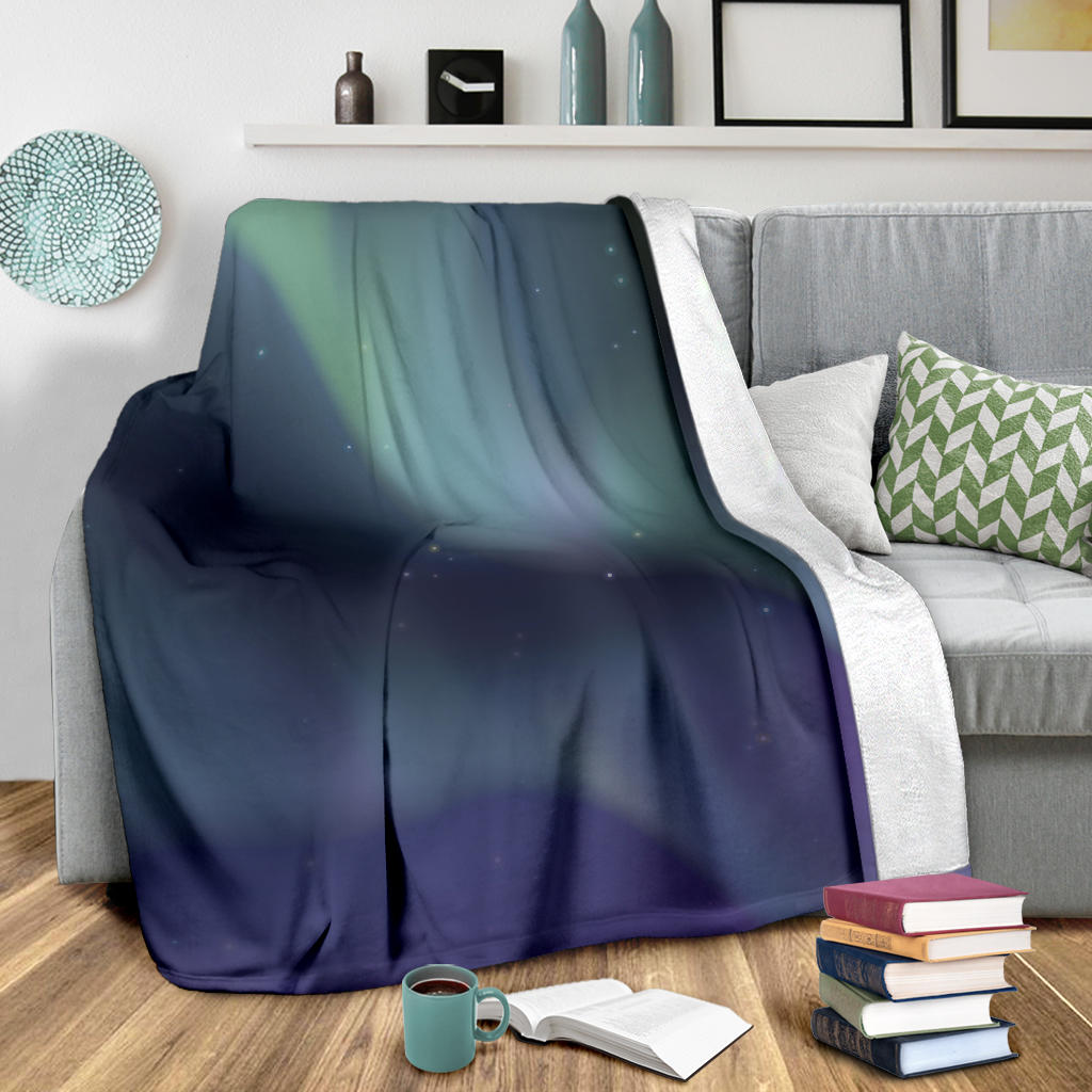 Aurora Borealis Pattern Print Design 01 Premium Blanket